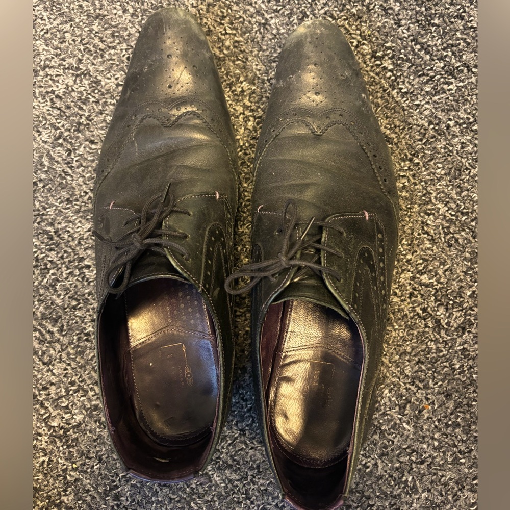 Ted Baker Dark Leather Brogue Oxfords